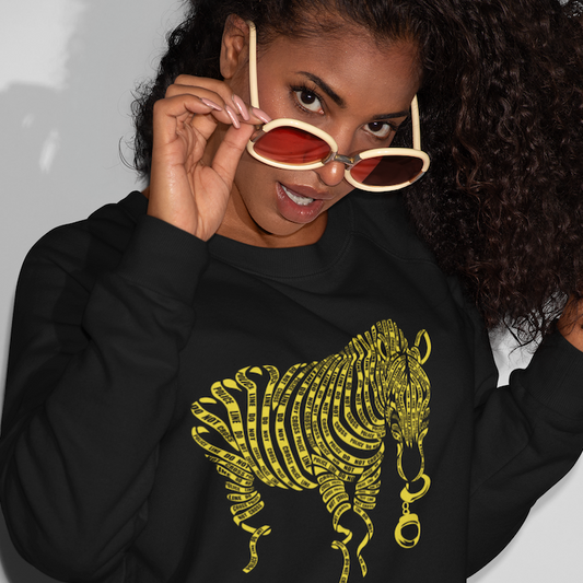 Zebra Nature Crime - Organic Sweatshirt - fcku2-clothing-DE