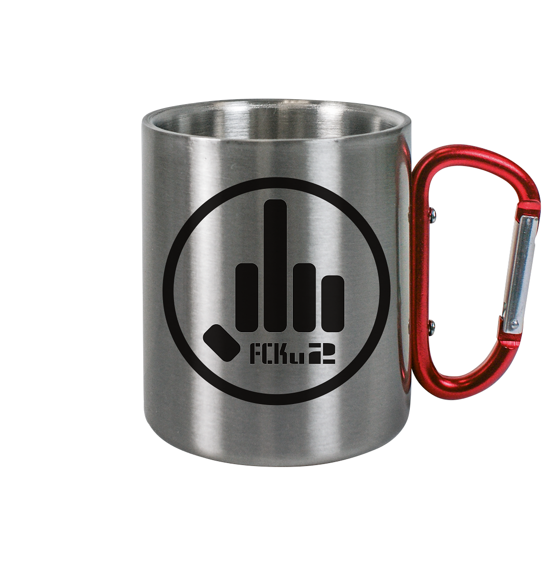 FCKu2 Black Logo - Edelstahl Tasse