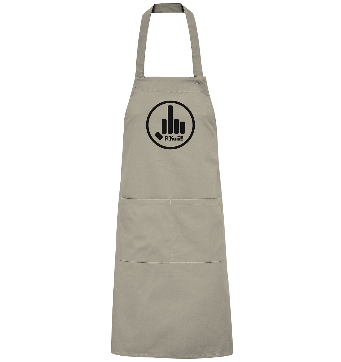 FCKu2 Black Logo - Organic Grillschürze