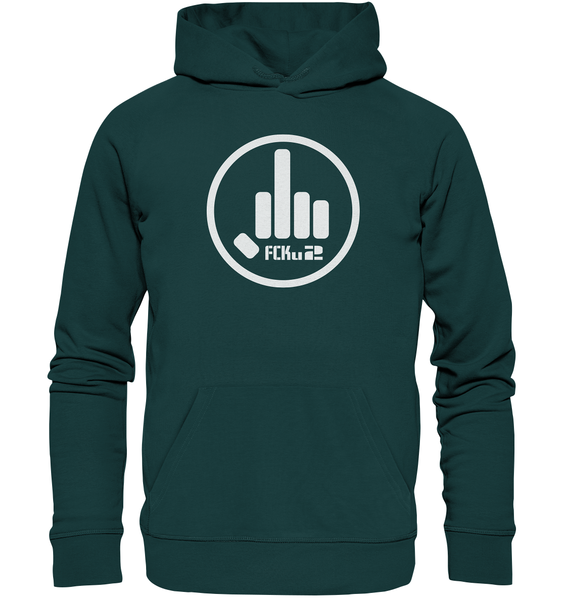 FCKu2 Logo Big - Organic Hoodie - fcku2-clothing-DE