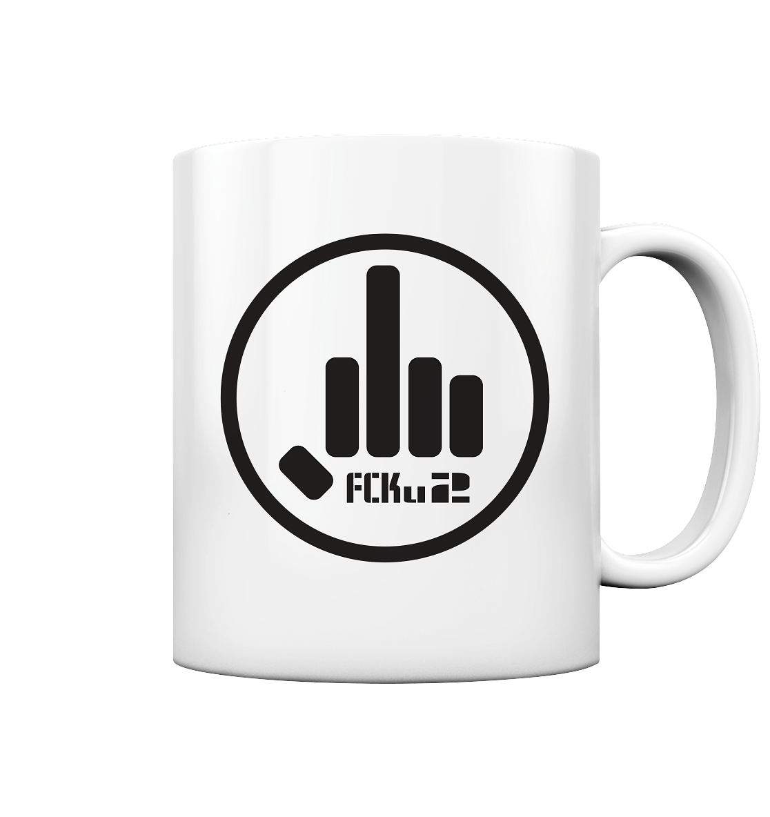 FCKu2 Black Logo - Tasse glossy