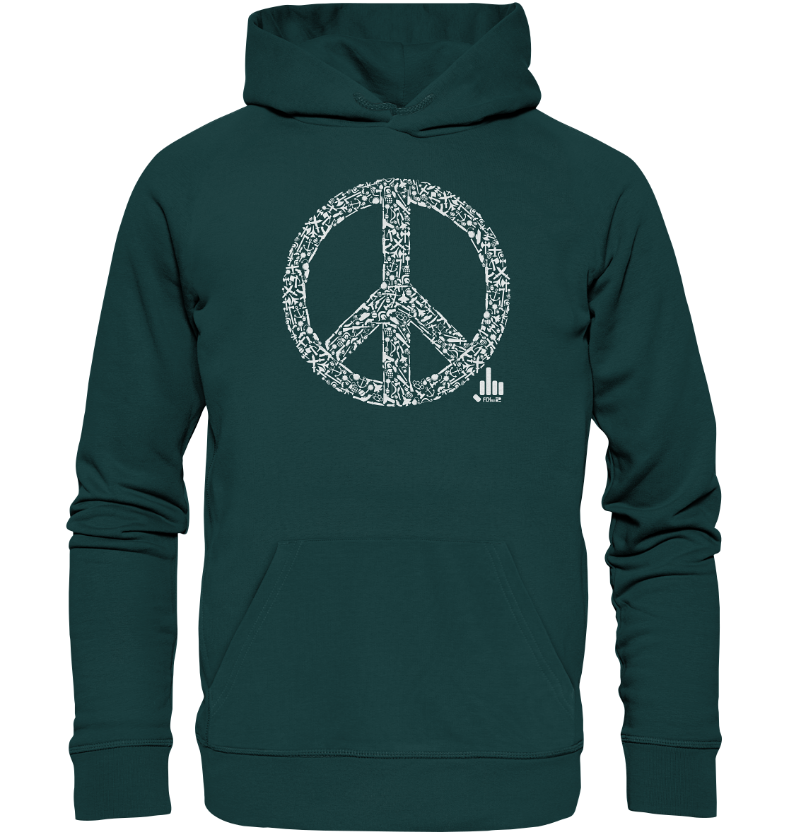 Peace-War - Organic Hoodie - fcku2-clothing-DE